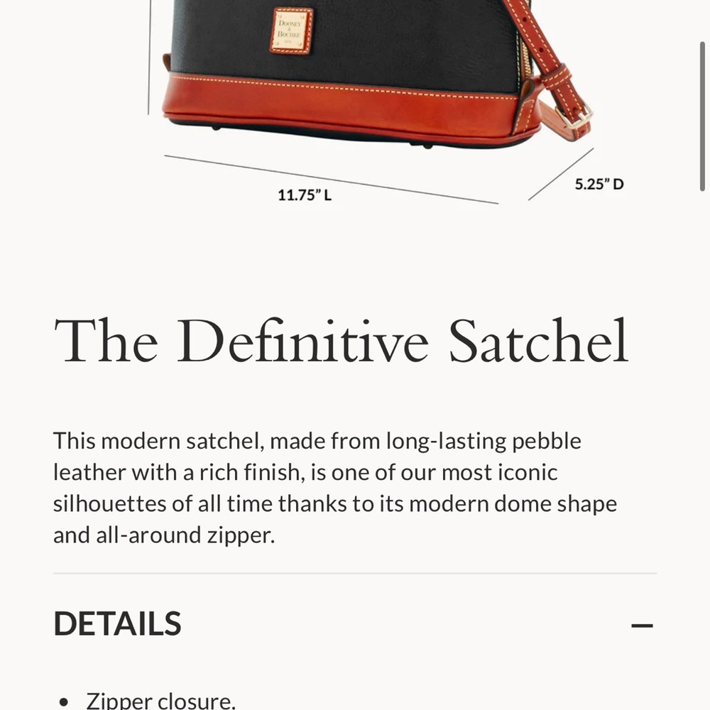 Dooney & Bourke Gray and Brown Satchel - Picture 2 of 5